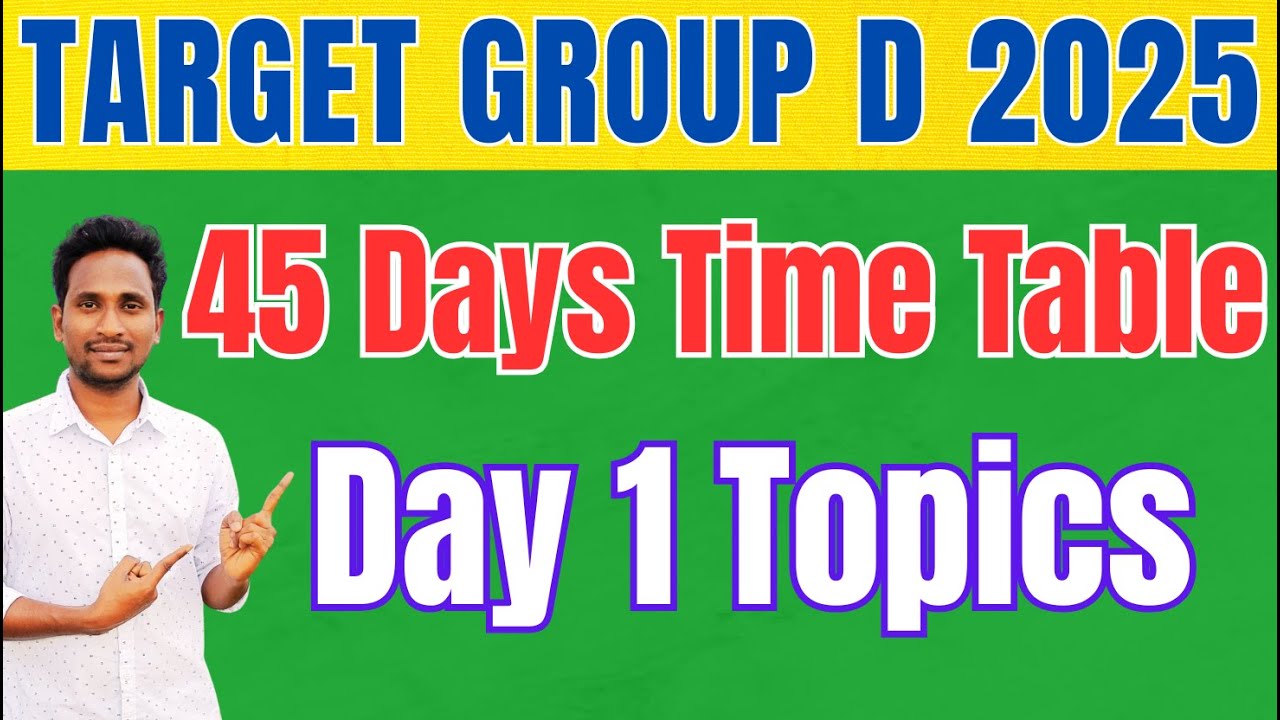 🔥Target Railway Group D 45 Days Preparation Plan 🔥1st Day Topics 🔥 5 am Batch Huge Response