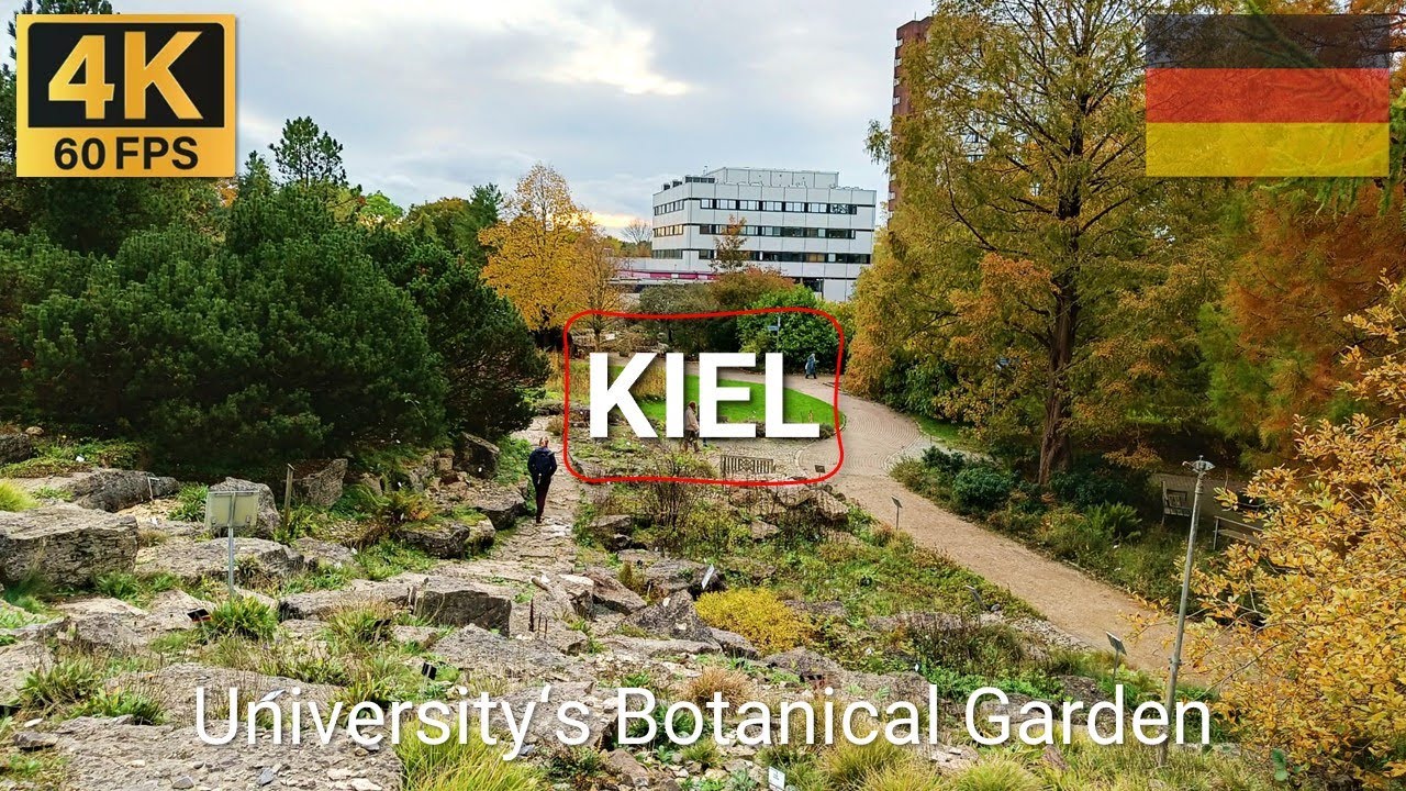 4K Walk in KIEL, GERMANY 🇩🇪 | 2024 | Botanical Garden during Fall Foilage