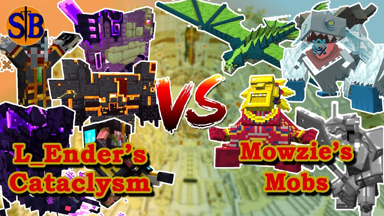 Mowzie's Mobs vs L_Ender's Cataclysm | Full Mod Fight | Minecraft Mob Battle