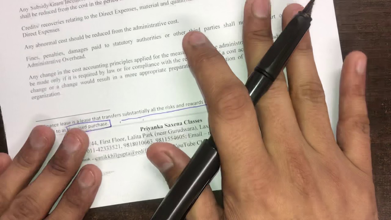 Cost Accounting Standard 11 (Administrative Overheads)