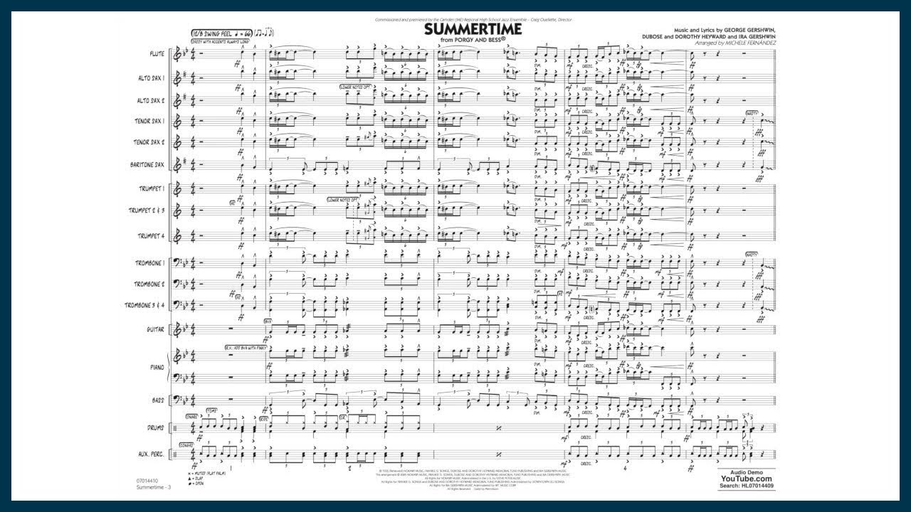 Summertime by George Gershwin | Arr. Michele Fernández