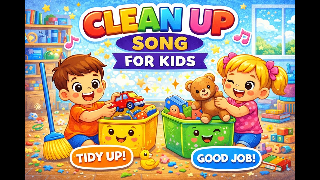 Clean Up Song for Kids - Clean Up Time! (official video)