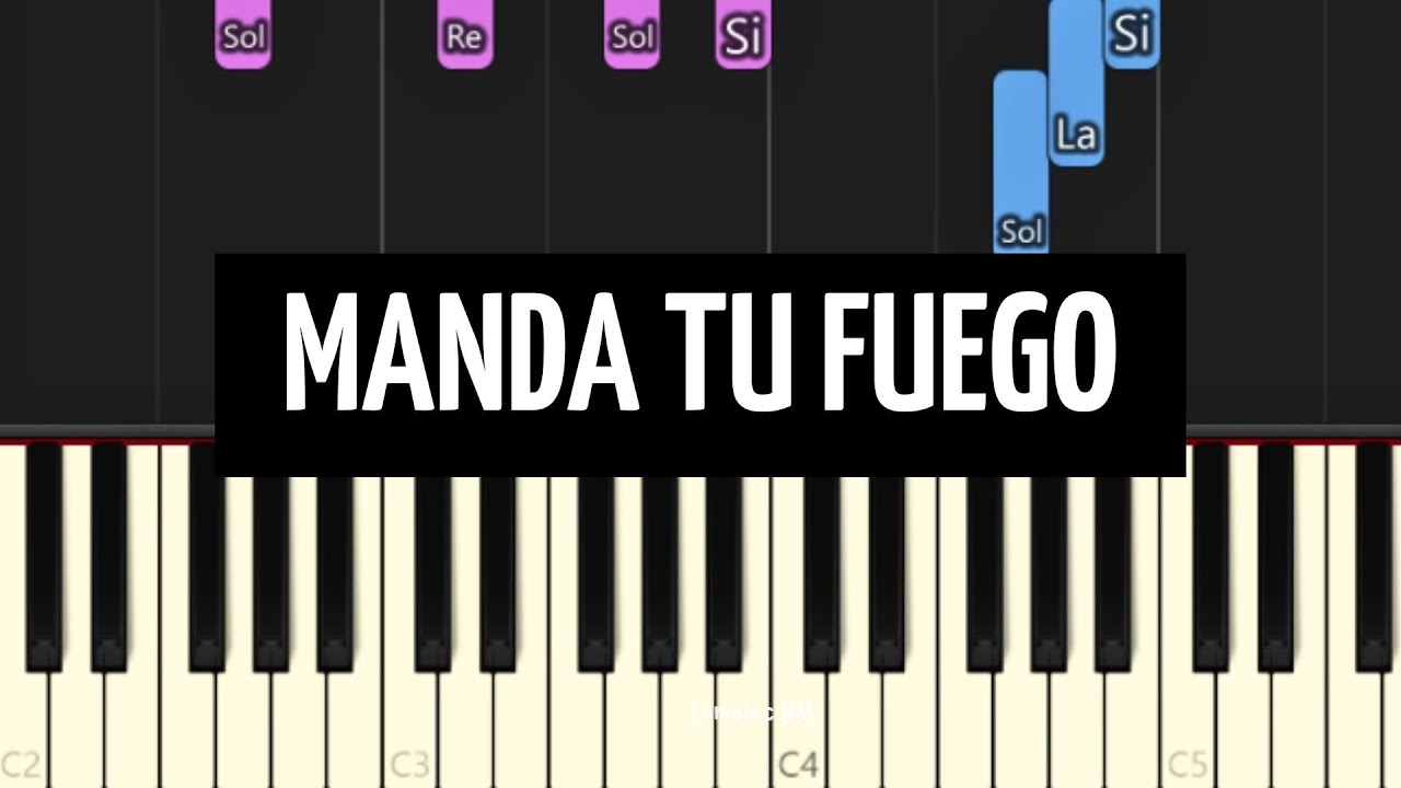 Cómo tocar MANDA TU FUEGO de Marco Barrientos 🎹 Tutorial Piano (Acordes y Melodía)
