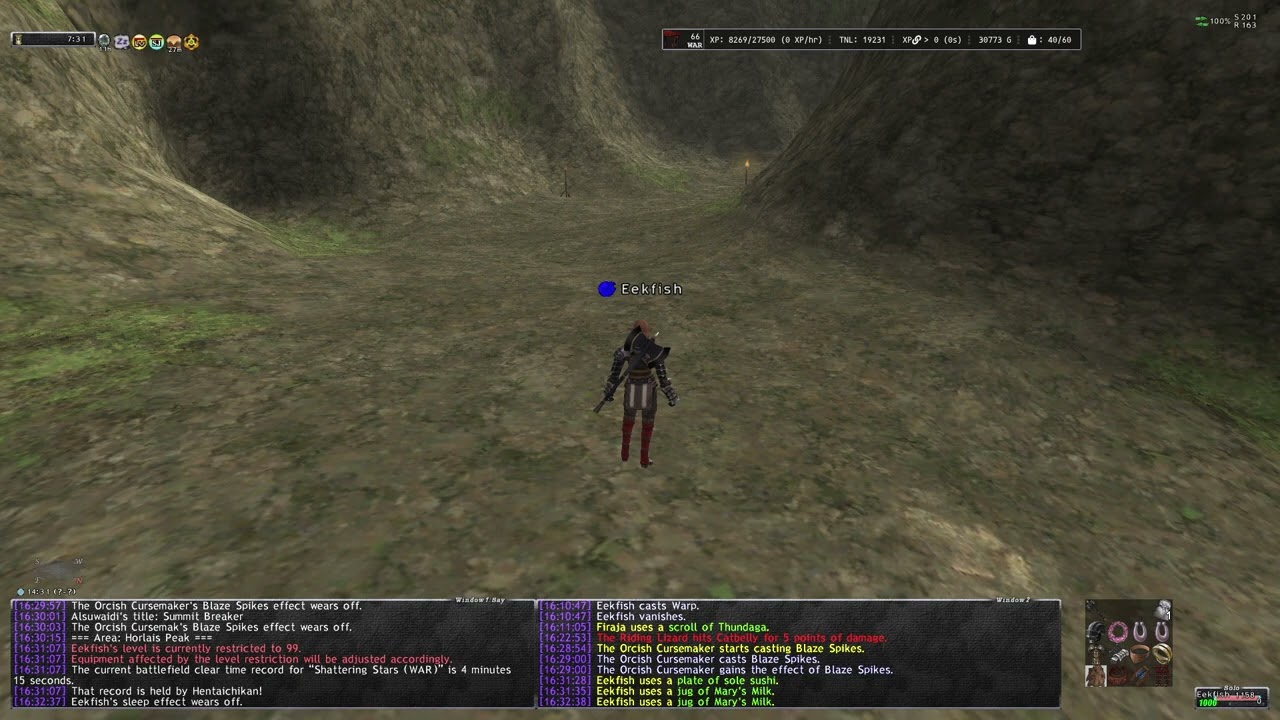 Final Fantasy XI - Horizon XI - WAR Maat (Shattering Stars) @ Lv66