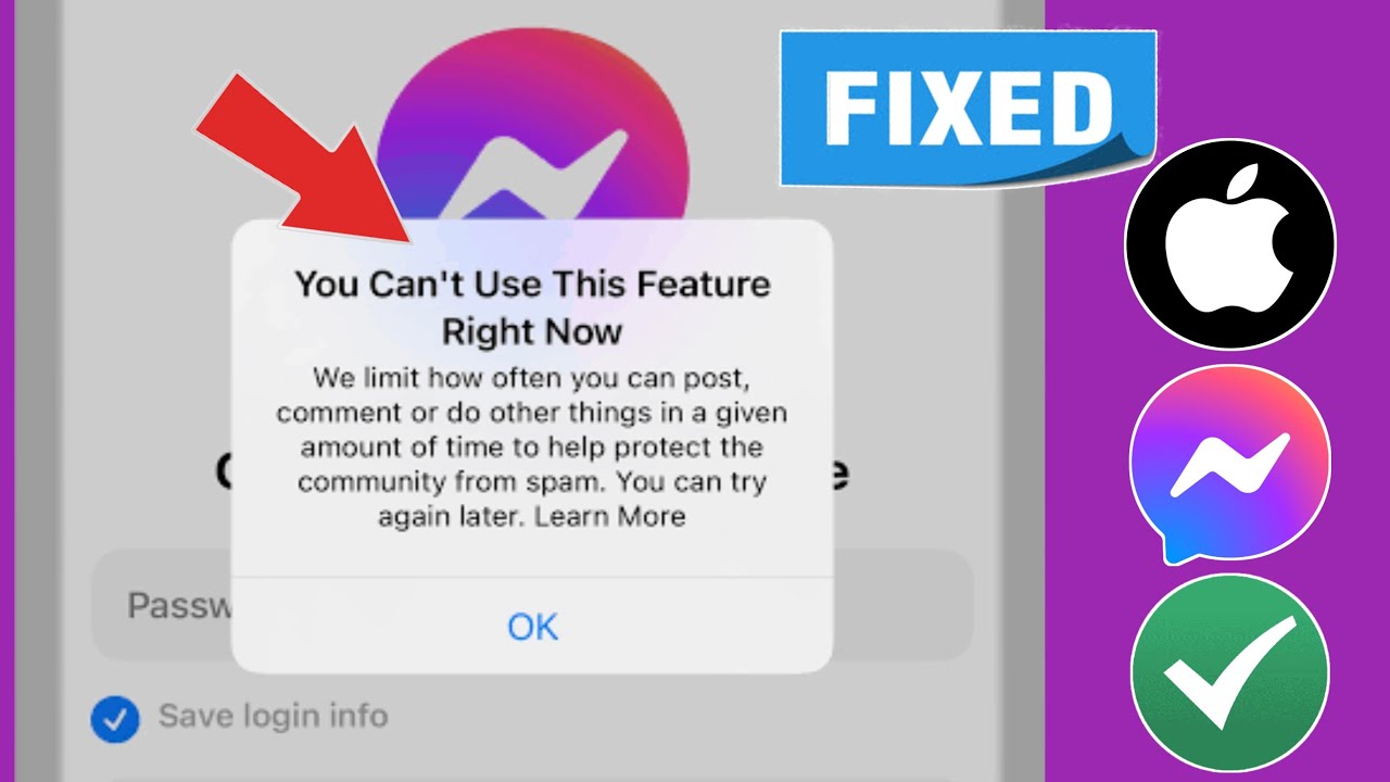 Fix You Can't Use This Feature Right Now Messenger on iPhone (2024)