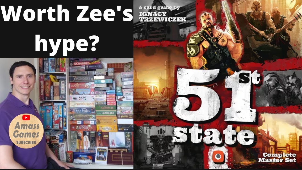 51st State board game.How to set up, play and review by * AmassGames * Complete Master Set 4K Portal