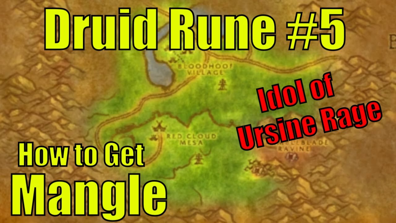 Druid Rune 5 MANGLE & Idol of Ursine Rage World of Warcraft Classic Season of Discovery