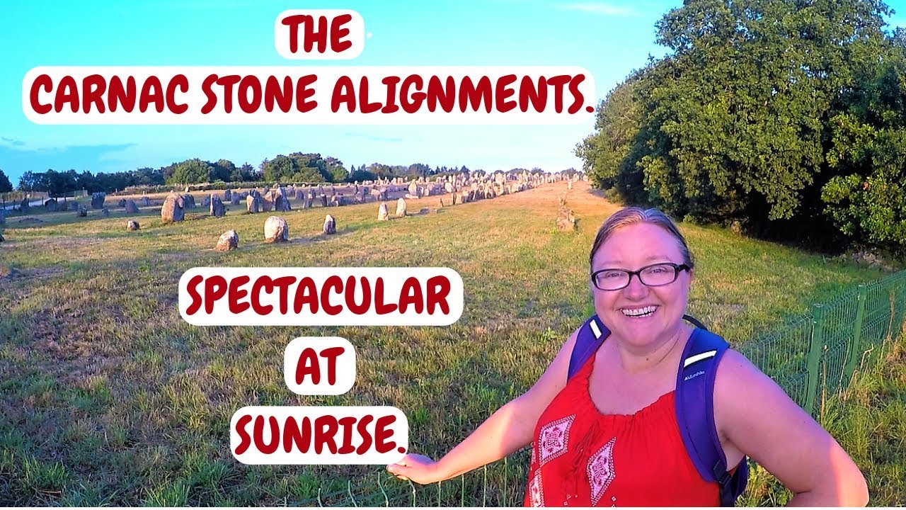 CARNAC STANDING STONE ALIGNMENTS. NEOLITHIC SITE TOUR. BRITTANY. FRANCE.