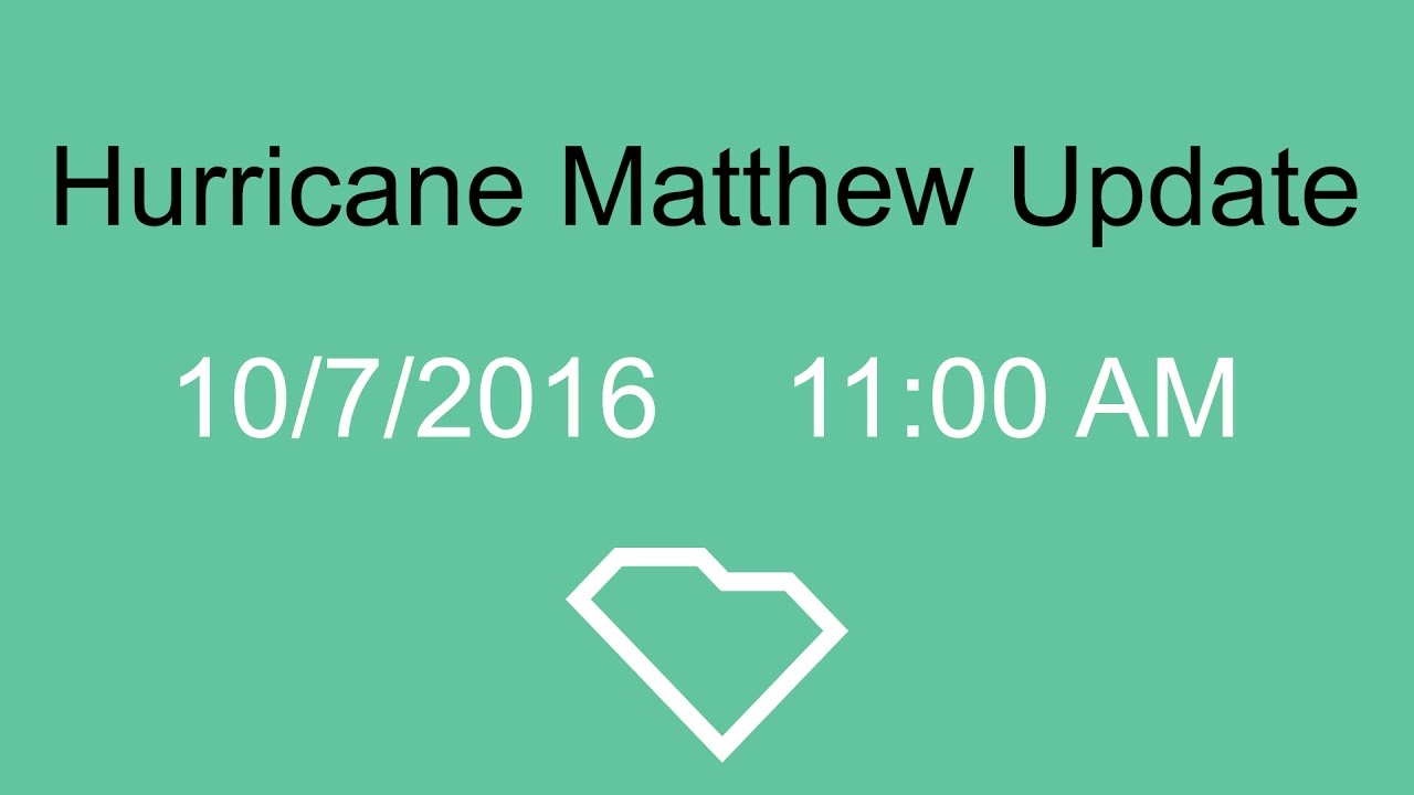 Hurricane Matthew Update: 10/07/16 - 11:00 AM