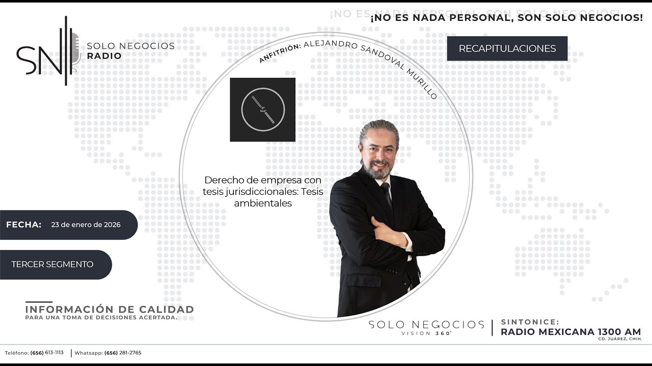 [SNR] Tercer segmento de Solo Negocios Radio del 23 de enero de 2026