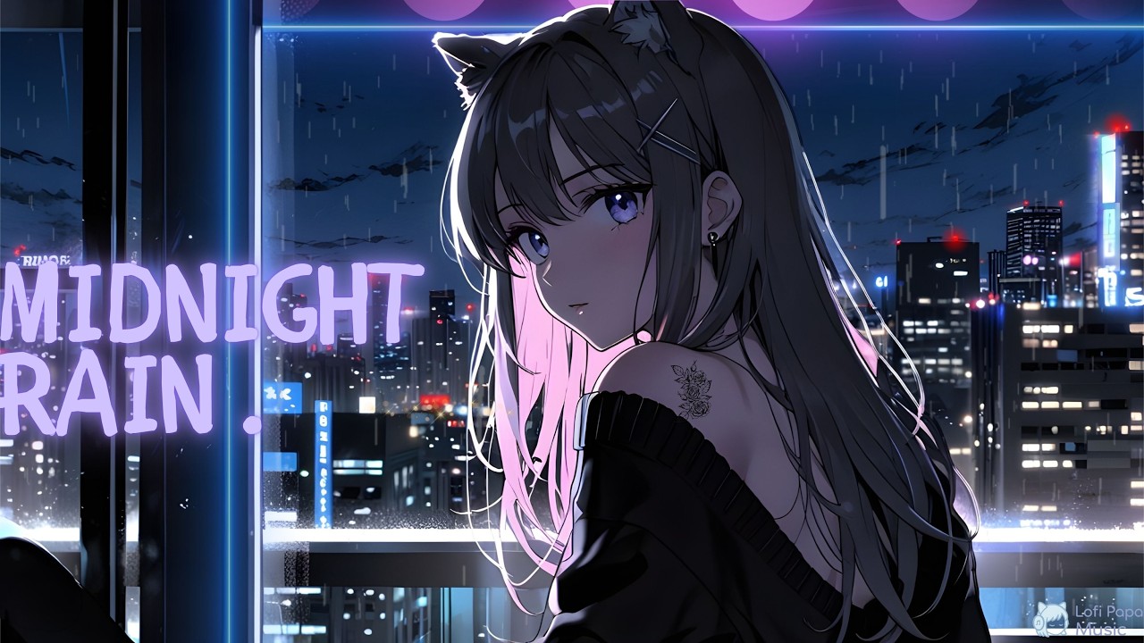 LIVE | A Quiet Night With You 🌙 Rainy City Neko Girl Lofi