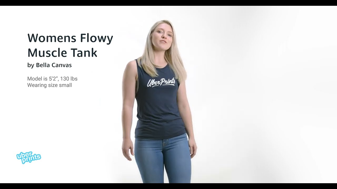 Women's Flowy Muscle Tank by Bella Canvas - Review Clip | Custom Printed at UberPrints