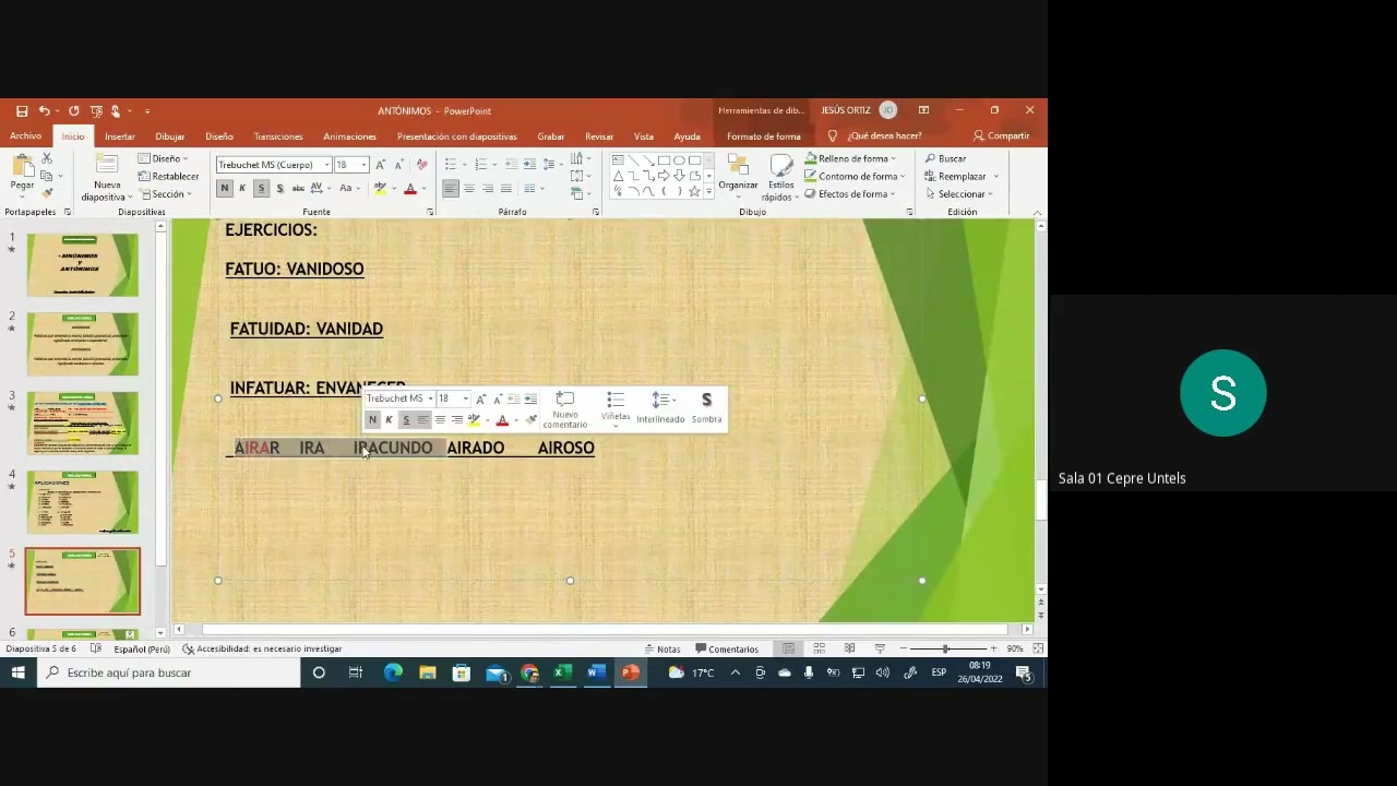Sinónimo y antónimos - Habilidad Verbal / Clase completa / Cepre Untels / Semana 1