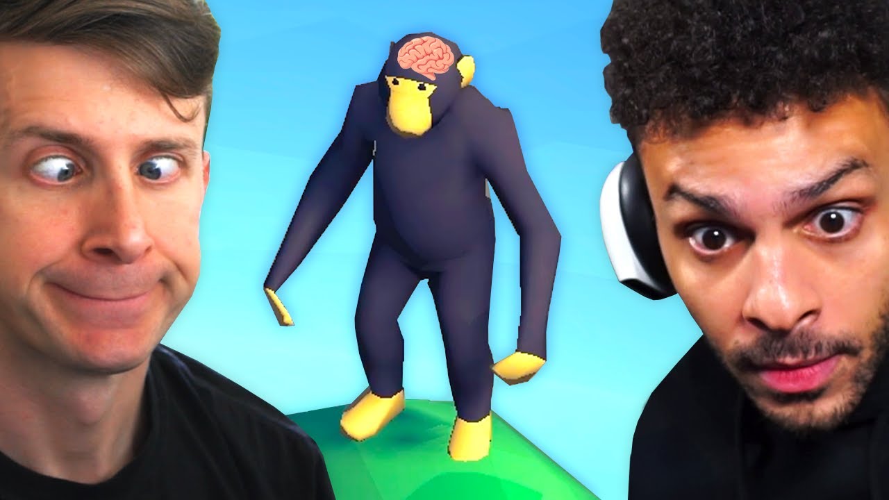TWO IDIOTS ATTEMPT TO CONTROL ONE APE