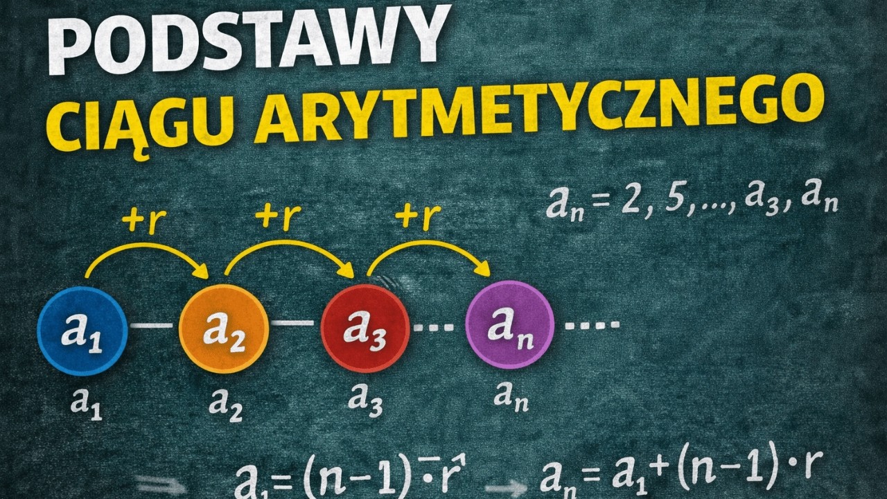 Ciąg arytmetyczny &ndash; podstawy w 5 minut! (wz&oacute;r an, r&oacute;żnica r, przykłady)