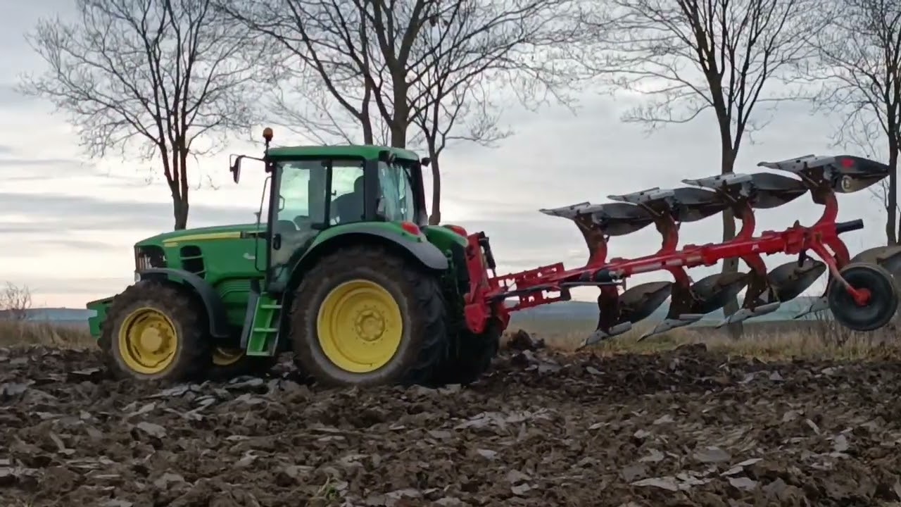 Zimowa orka John deere + pług Grégoire Besson