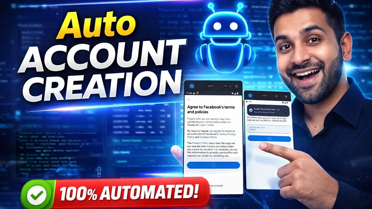 Facebook Auto Account Creator Tool 😱 | Unlimited IDs + Auto OTP Verify (Working Method)