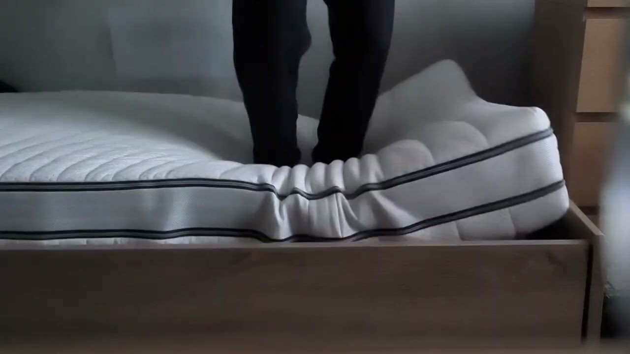 Jumping on my creaky bed
