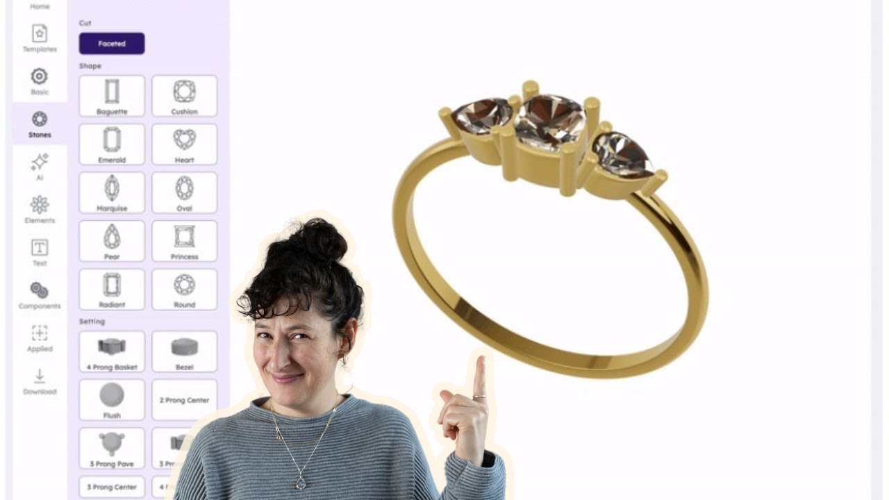 Design jewellery in minutes, not months. Simple CAD software