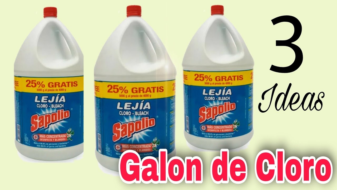3 Super Ideas Reutilizando GALÓN DE CLORO| Manualidades Útiles con Galones| Garrafa Pet