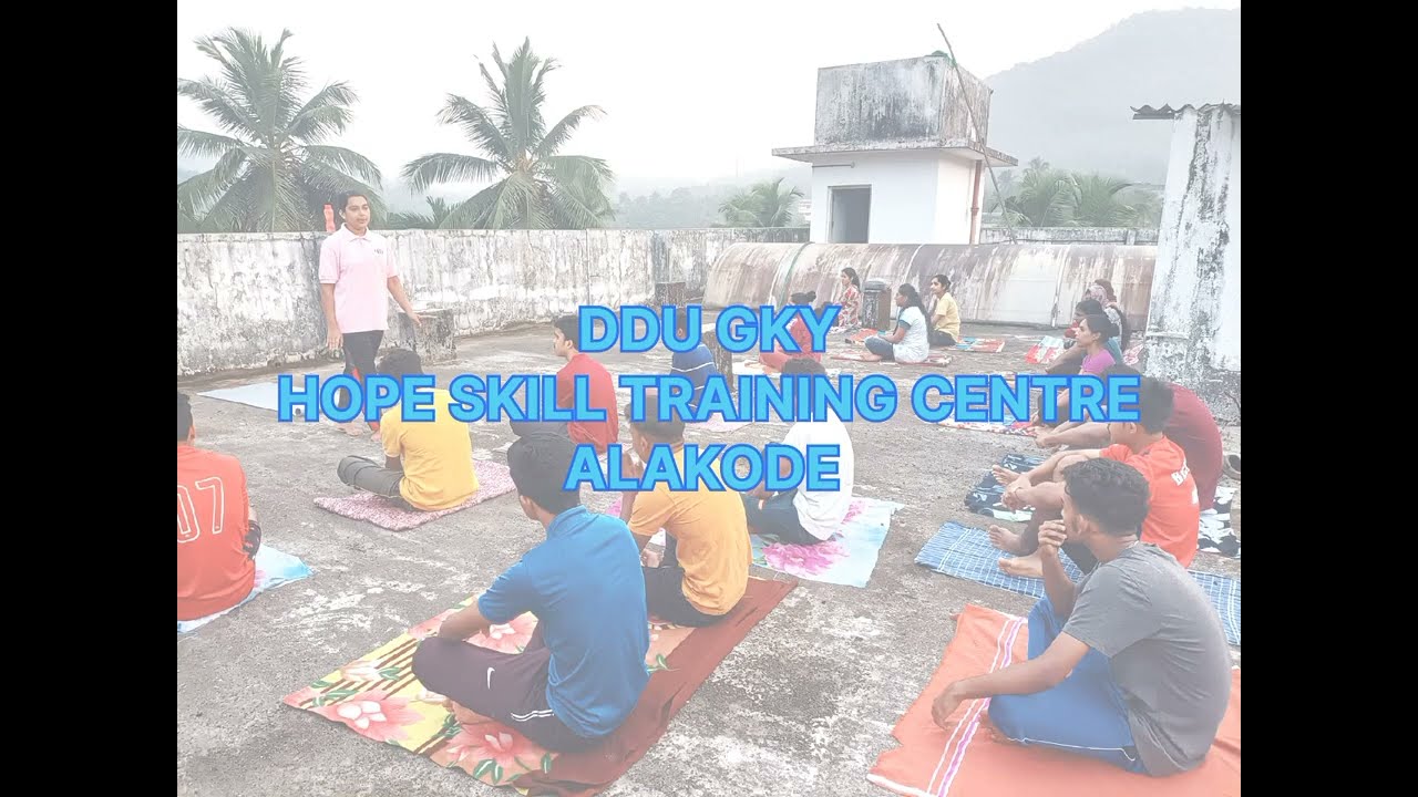 From 30 days of free Yoga training for DDU GKY students @HOPE Alakode 