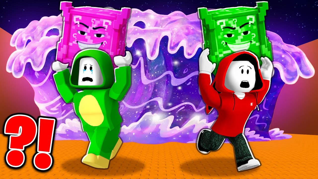JJ and Mikey Lucky Block Brainrot Tsunami Battle UFO Event - Maizen Roblox
