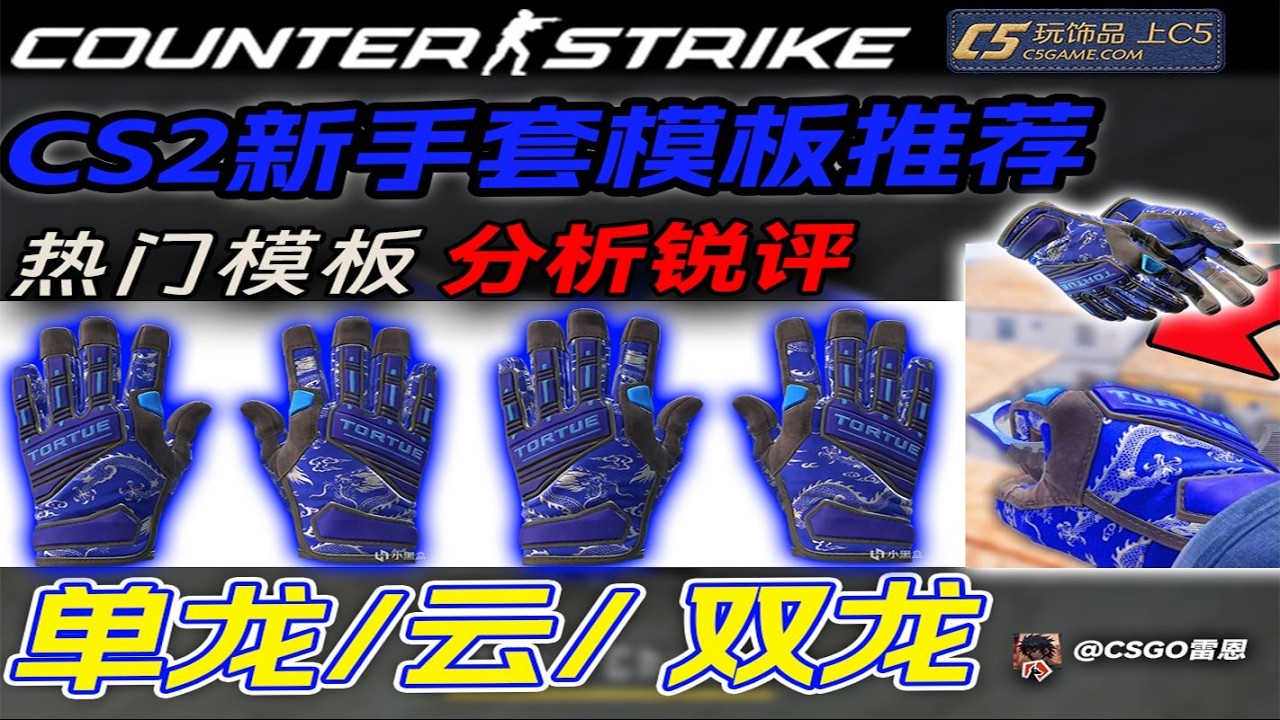 【CS2】最好的蓝色龙纹手套， Cloud Chaser热门模板推荐选择锐评！买前必看