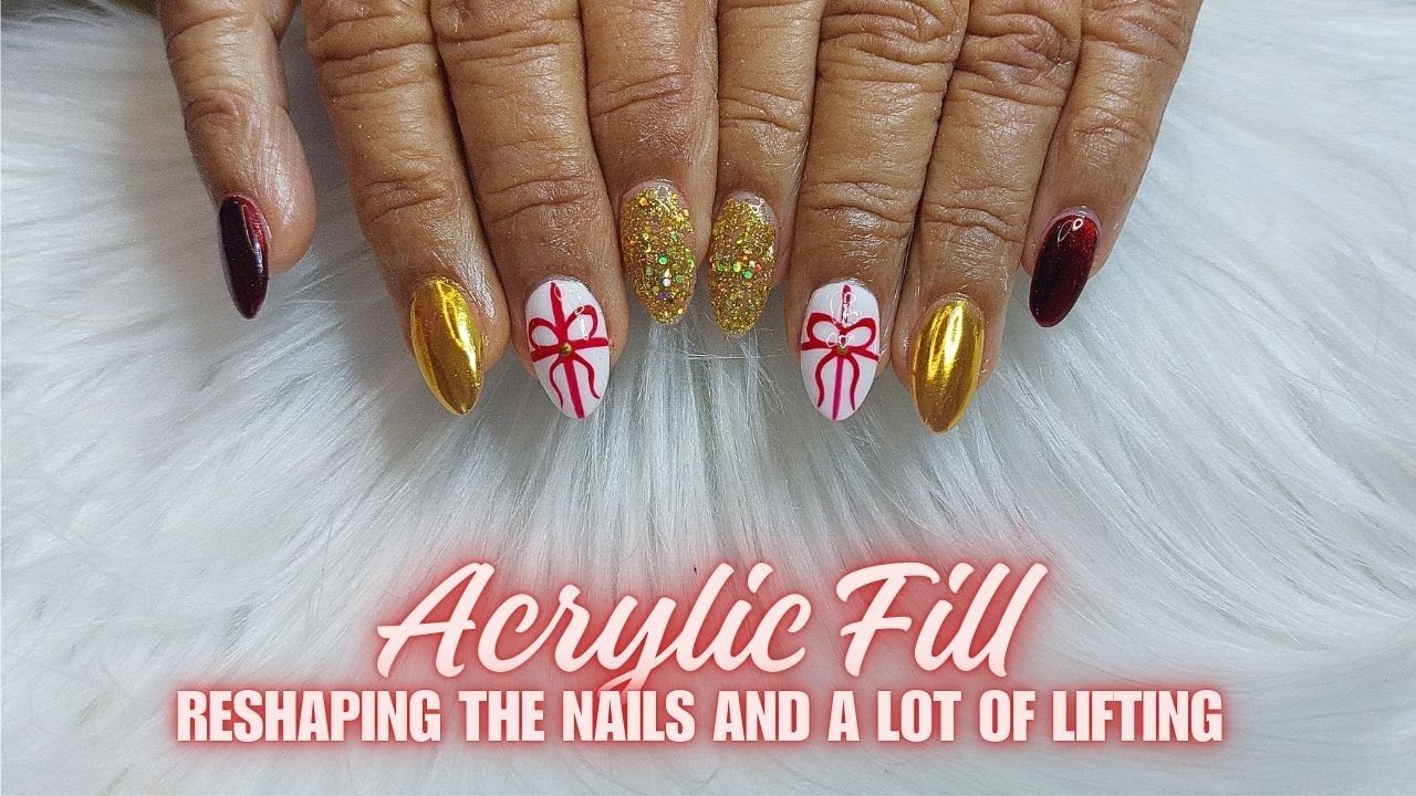 Acrylic Fill | Reshaping The Nails | A Lot Of Lifting | Watch Me Work