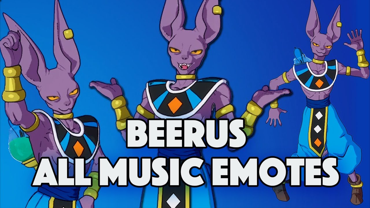 Beerus Dances All Music Emotes (That we Have) -  FORTNITE