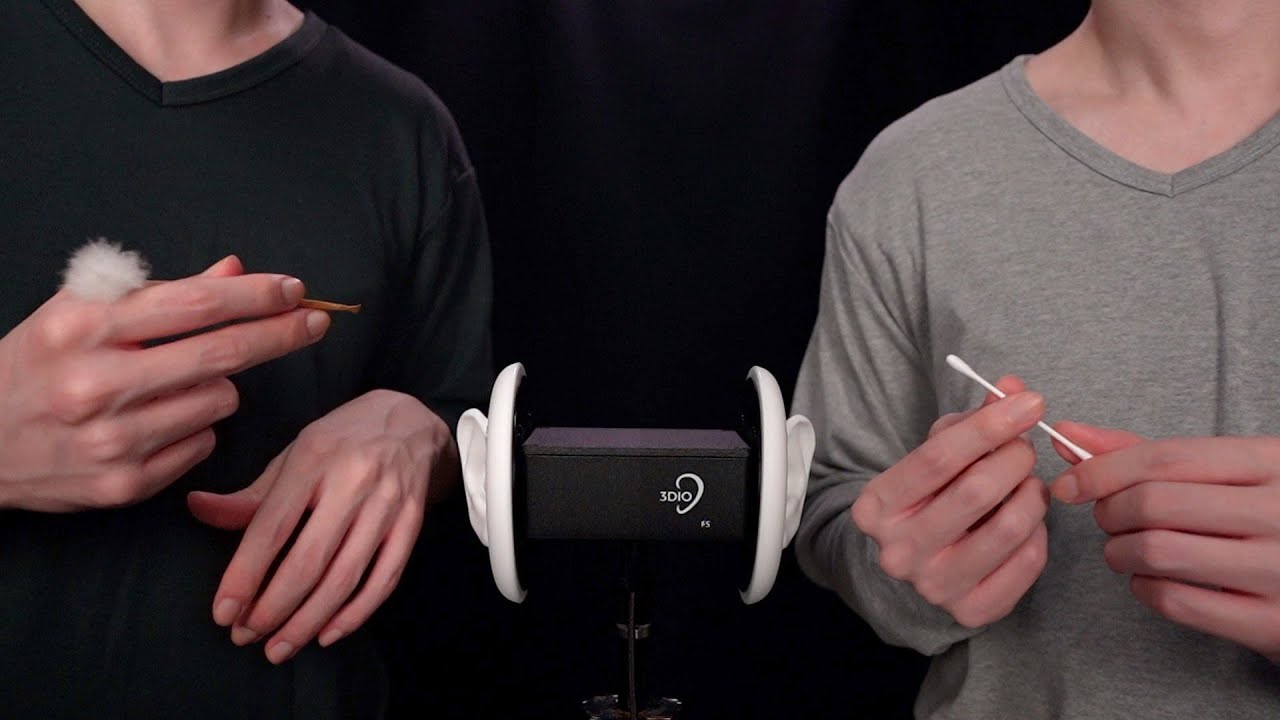 [ASMR]Чистка ушей с братом-близнецом - Ear cleaning with my twin brother(No Talking)