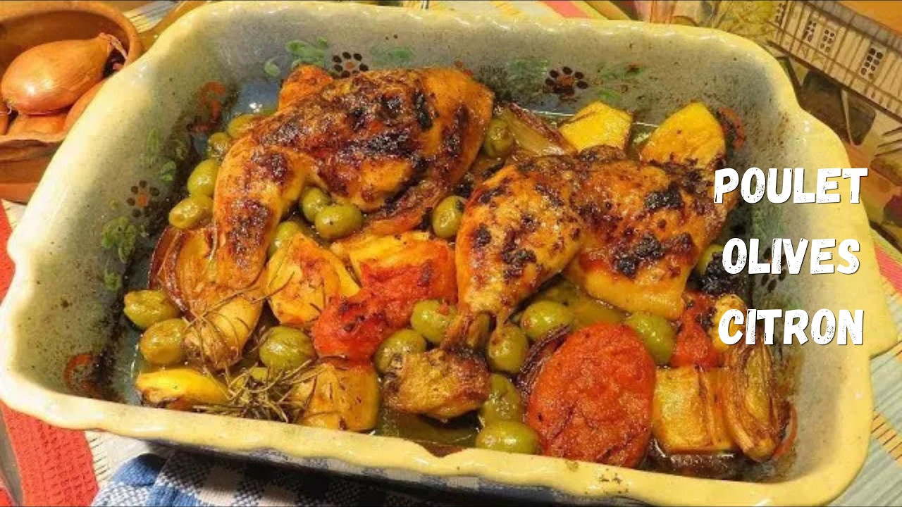 Mon POULET FERMIER rôties au four, citron olives - Mère Mitraille - Gourmandises TV