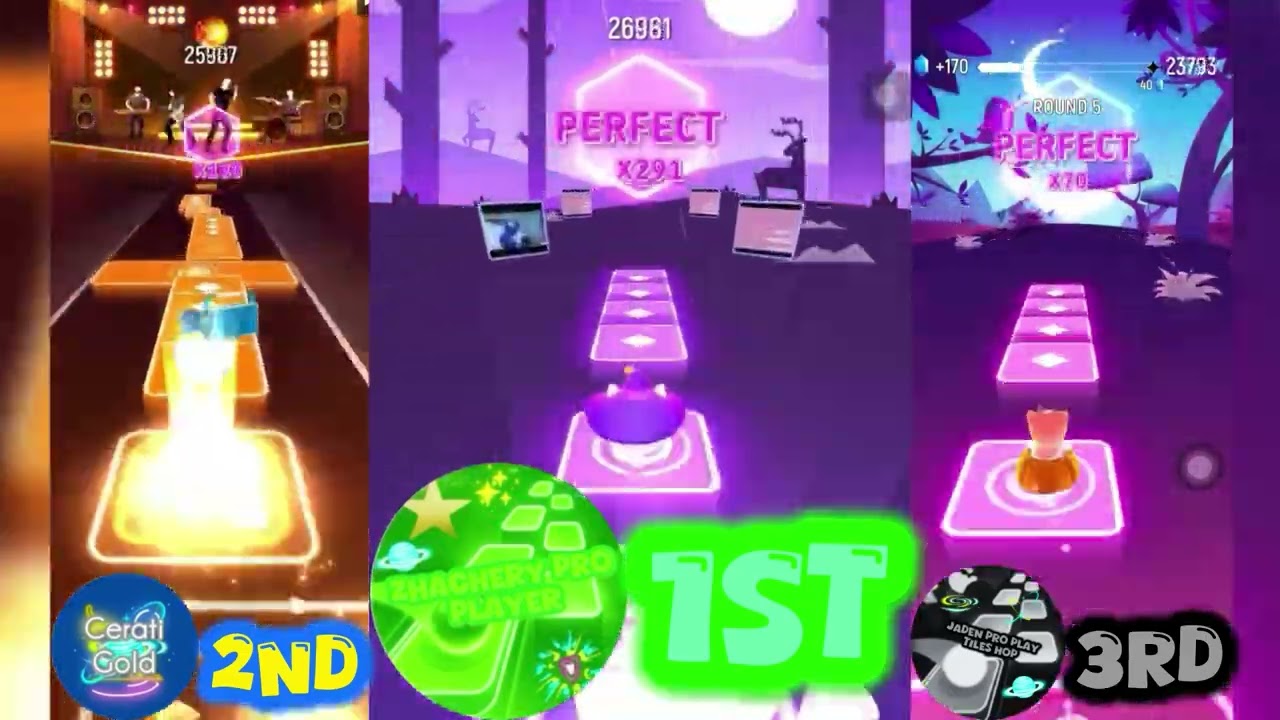 Tiles Hop: EDM Rush: Desmon - Hellcat | Me vs @CeratiGold vs @zhacheryproplayer 