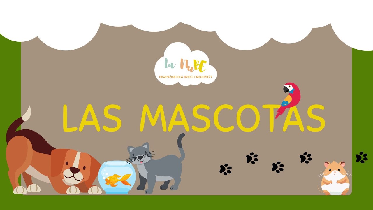 LAS MASCOTAS || Vocabulario de las mascotas en espa&ntilde;ol || Hiszpański dla dzieci LA NUBE