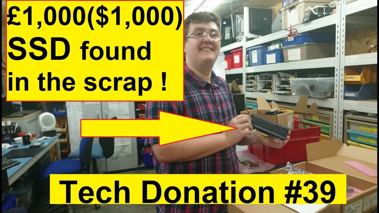 £1,000 ($1,000) SSD found in the scrap !! Tech Donation #39. Van load gadgets from Swindon business.