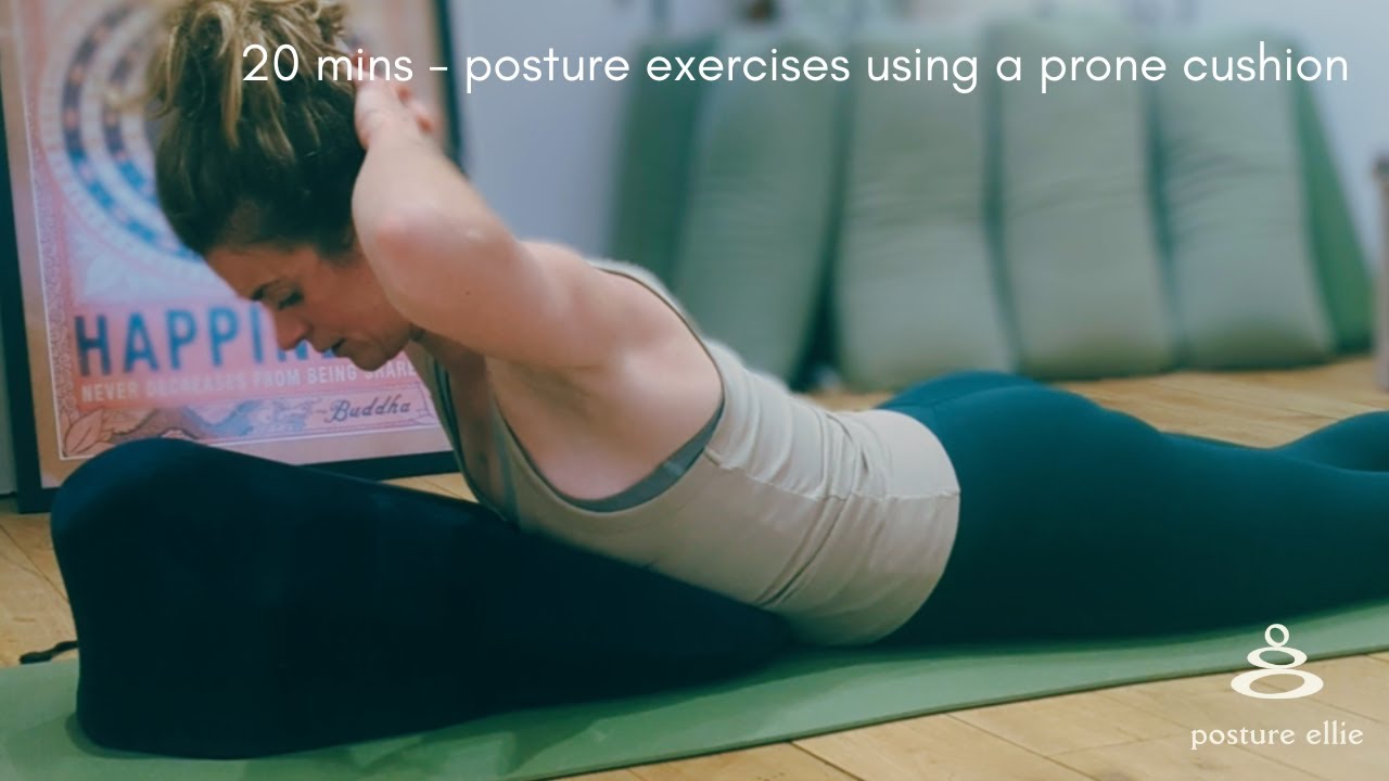 Posture Exercise Routine on a Prone Cushion | Posture Ellie