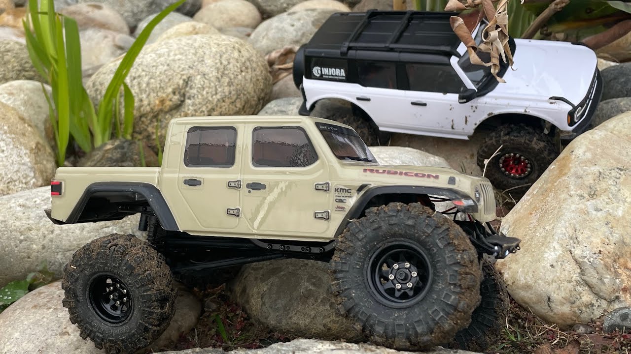 Axial scx24 Jeep Gladiator gets a big block! New injora 66t motor for the mini crawler!