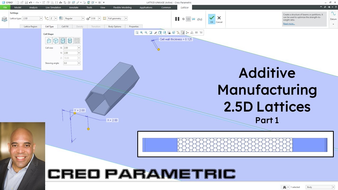 Creo Parametric - Additive Manufacturing - 2.5D Lattices (Part 1)