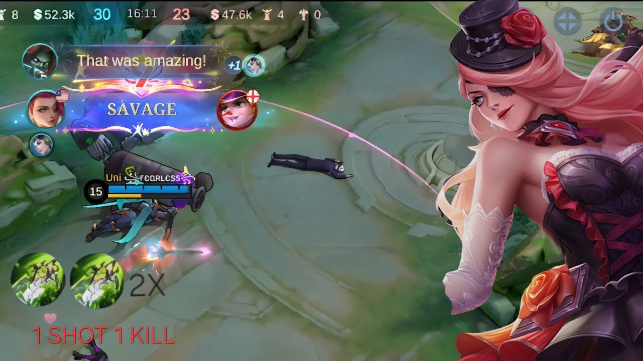 SAVAGE  Lesley Insane DMG 2x Hit Delete Enemies - Build Top 1Global Lesley ~ MLBB