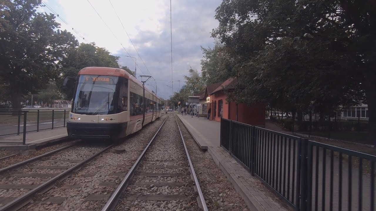 Tramwaje Gdańsk 2019. Linia 6 Jelitkowo - Łostowice. CABVIEW.