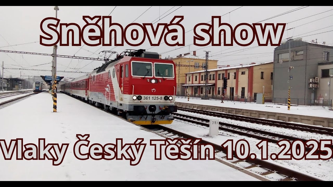 Sněhová show |Vlaky Český Těšín 10.1.2026|