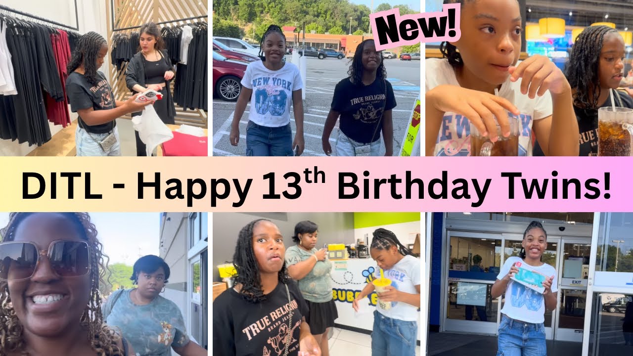 DITL (Day in The Life) - Happy 13th Birthday Twins | Best Buy, Nintendo, Lululemon, Alo, Dicks