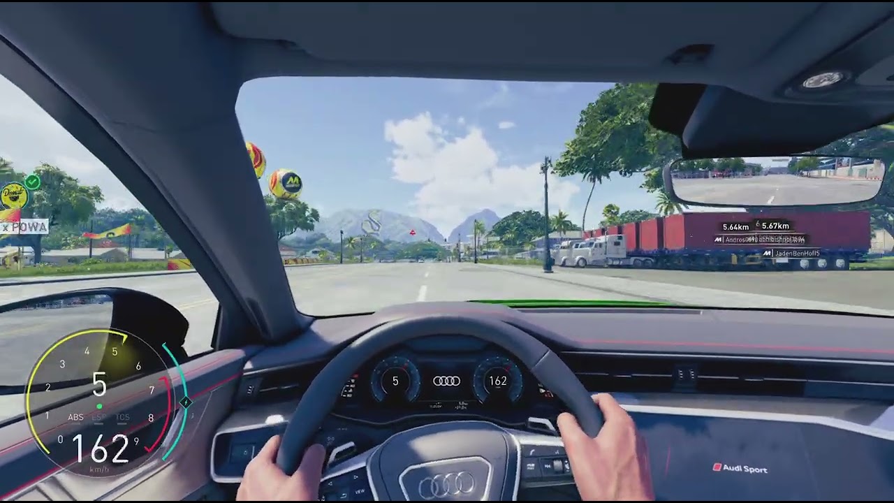 Driving a audi RS6 in motor fest