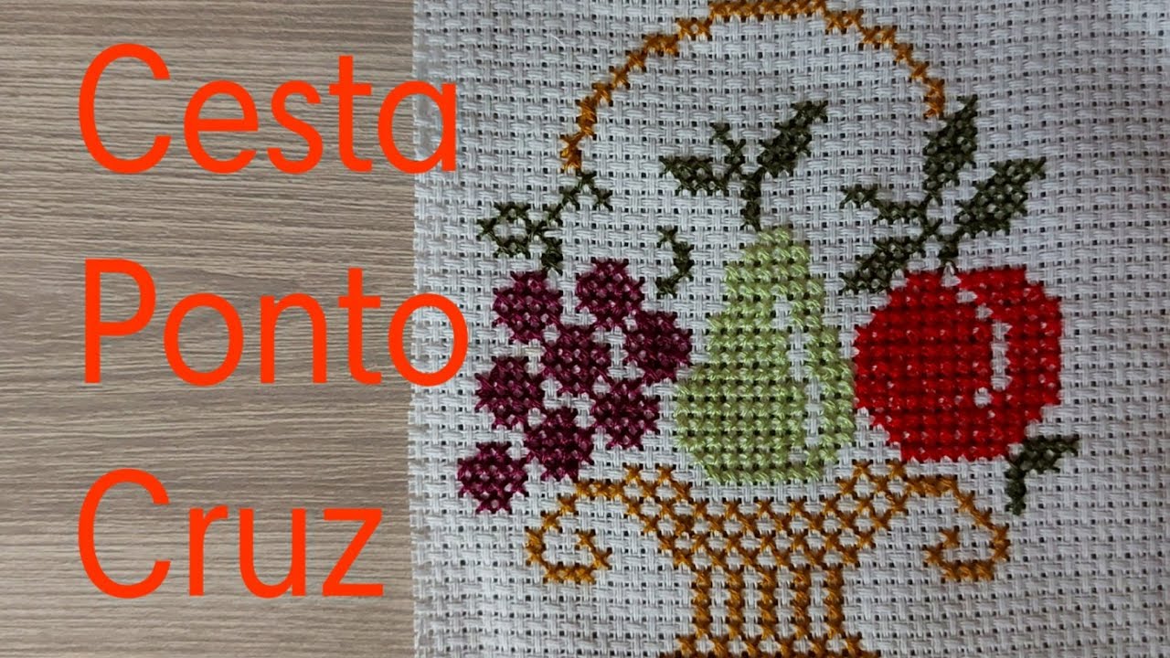 Cesta de fruta em Ponto Cruz Iniciante e Profissional
