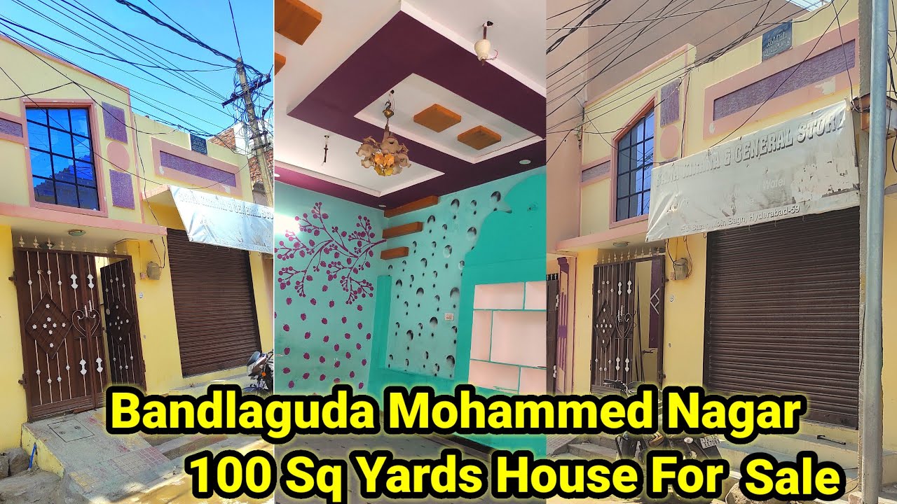 ☎️(8309034155)Bandlaguda Mohammed Nagar 100 Sq Yards House For Sale With Shop 6304700548 Hyderabad