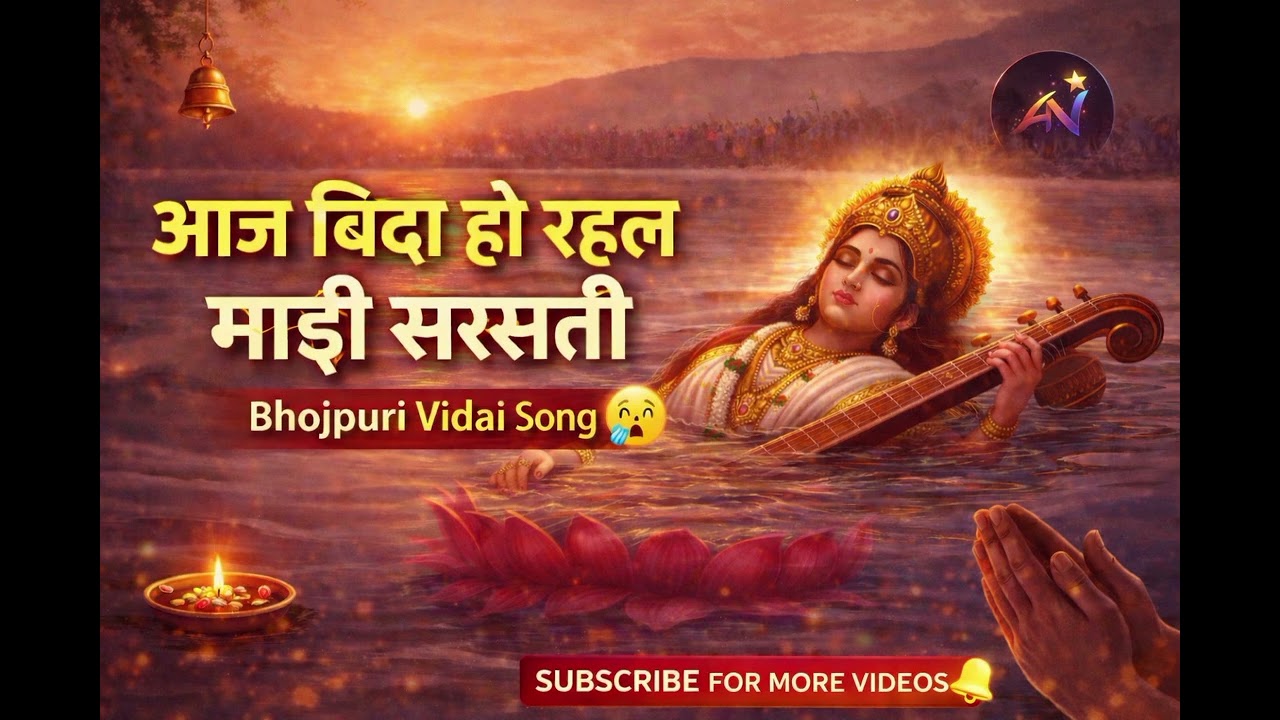 आज विदा हो रहल माई सरसती 😢 | Bhojpuri Saraswati Vidai Song | Maa Saraswati Visarjan