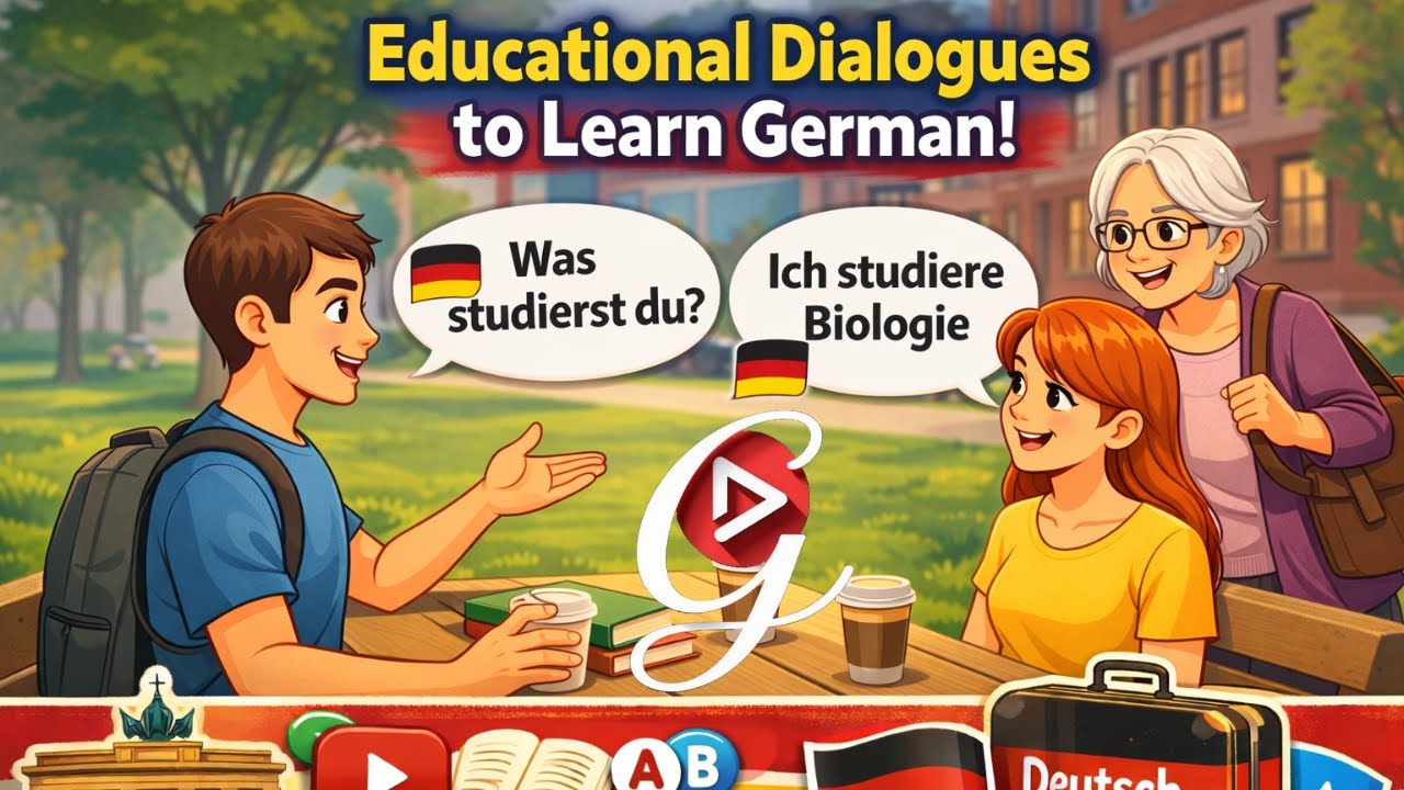 German University Dialogue | Real-Life Conversation Between Students 🇩🇪
