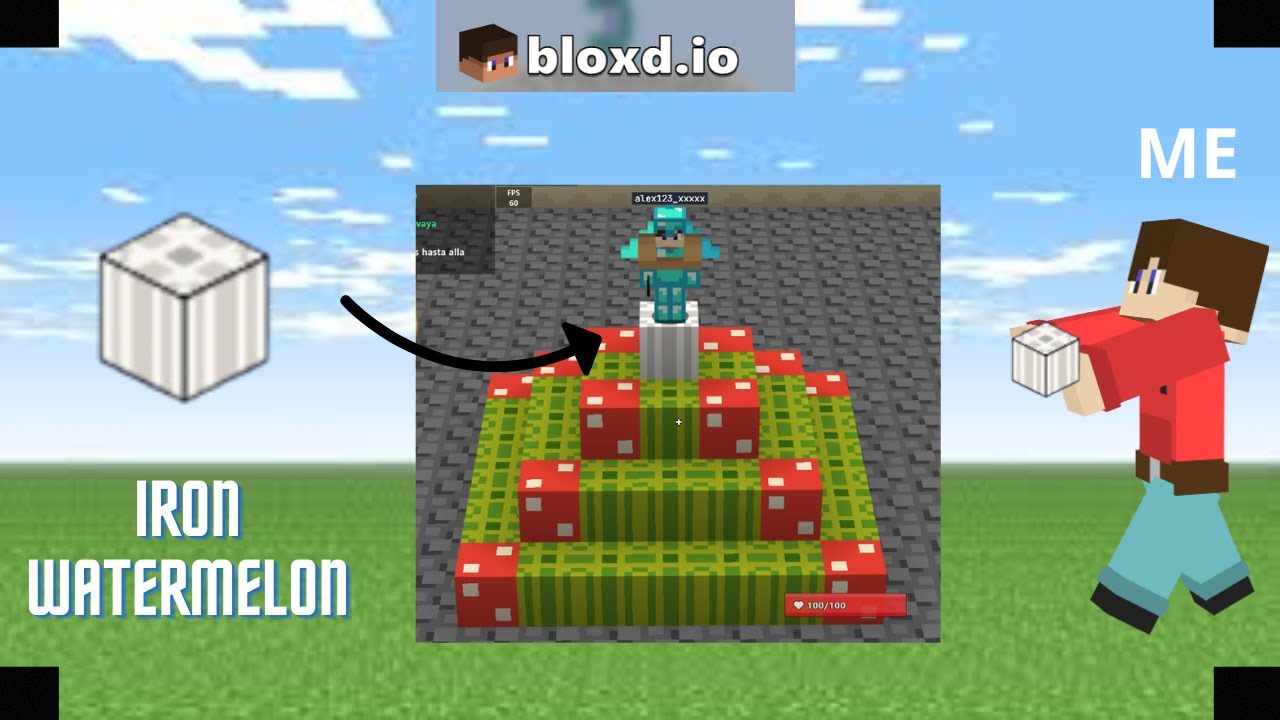 Я ПЫТАЛСЯ ПОЛУЧИТЬ ЖЕЛЕЗНЫЙ АРБУЗ в BLOXD IO (ВЫЖИВАНИЕ)