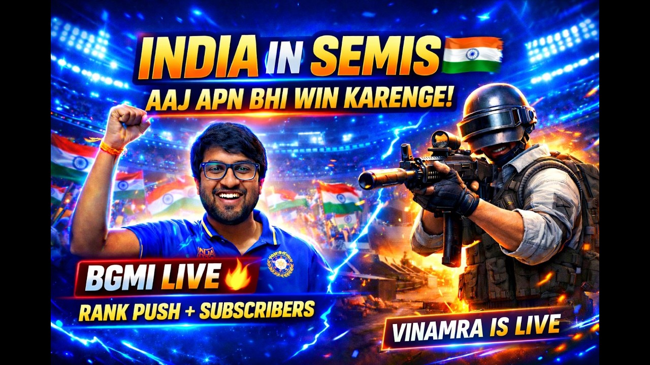 🔴 LIVE || India Into Semi, Mai bhi Promote honga  ||  BGMI || Road to 1210 Subscribers