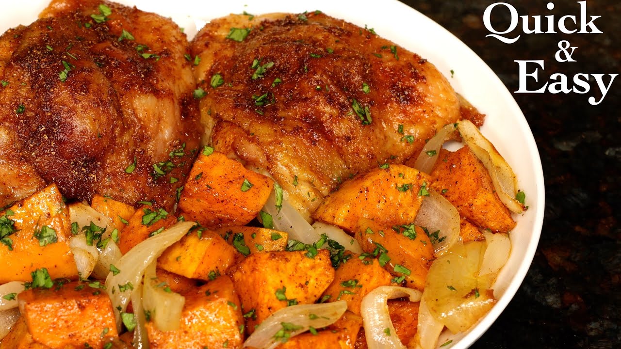 Вкусные жареные куриные бёдрышки со сладким картофелем — идеальный рецепт куриных бёдрышек | Anit...