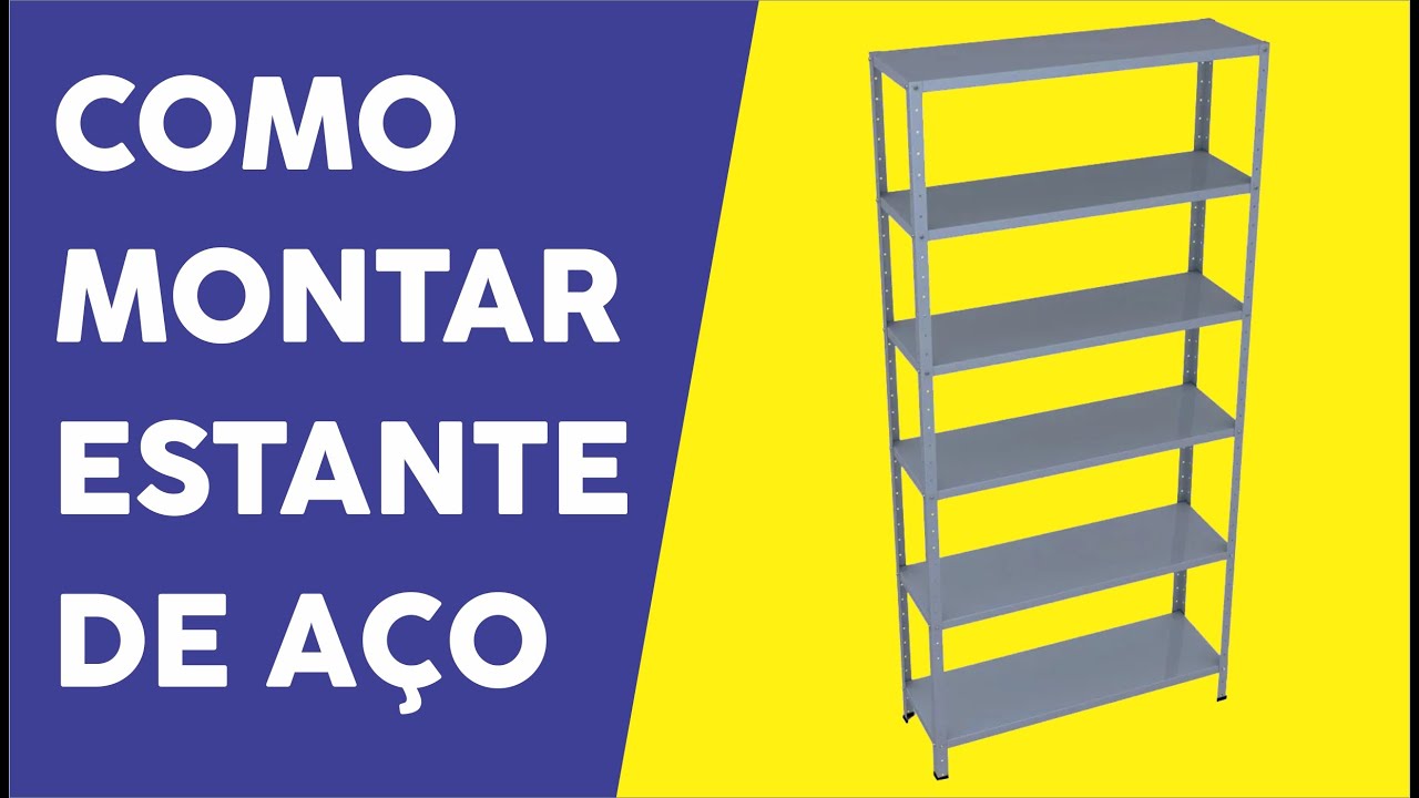 Como montar estante de Aço, prateleira de Aço pra loja